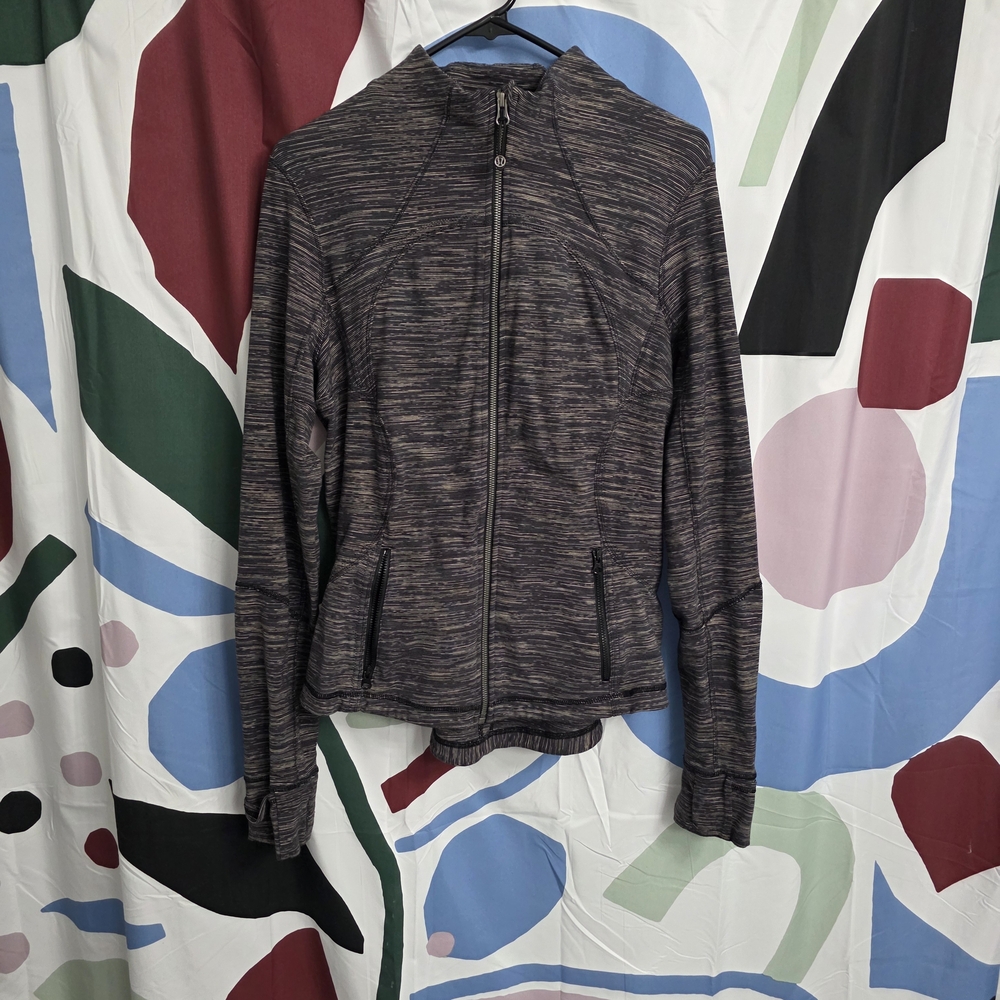 Lululemon Forme Jacket In Wee Are From Space Black Cashew Size 12